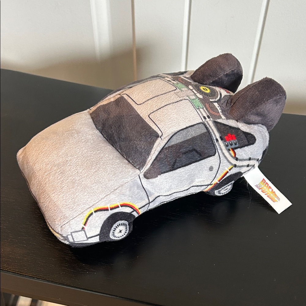 Back to the Future Gray DeLorean Plush Toy - Licensed Plush Car